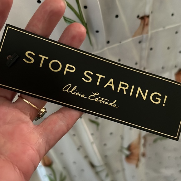 Stop Staring White Dress with Floral and Polka Dot Design - Picture 4 of 5